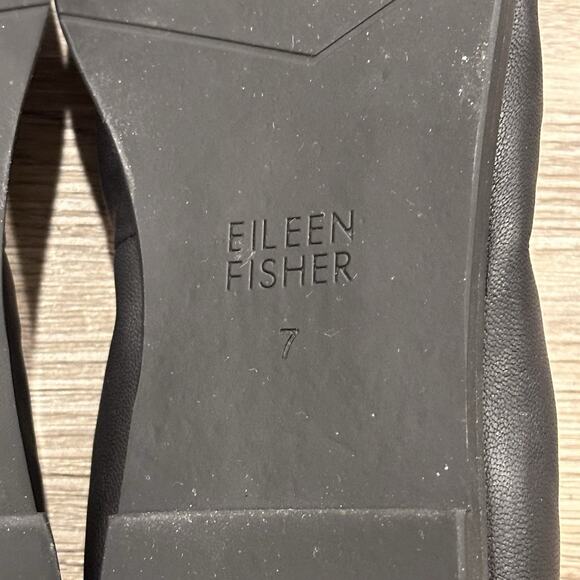 Eileen Fisher Ballet Flats Women’s 7 Notion Black Leather Chic Preppy - Picture 8 of 8